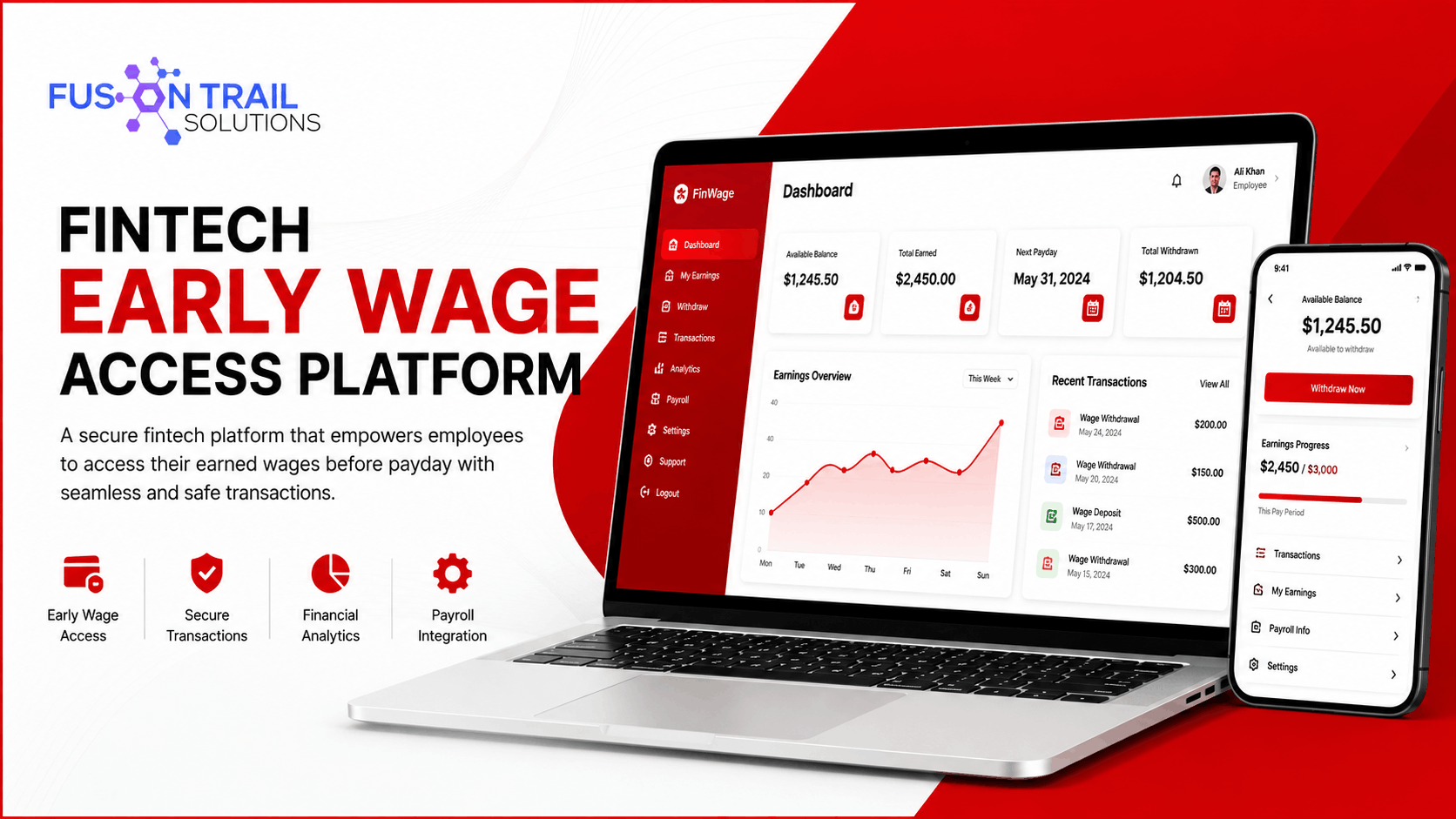 FinTech Early Wage Access Platform image 1